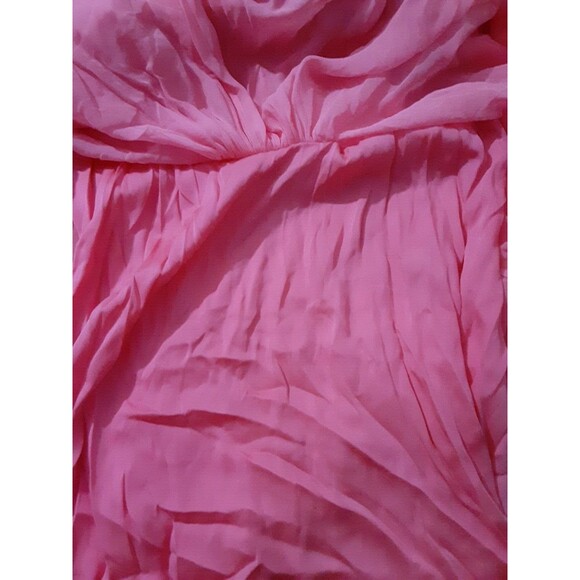 Diane Von Furstenberg Blouse Women Size 6 Pink Silk Layered V Neck Tunic - Picture 9 of 14